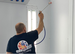 Accudraft paint booth cleaning service
